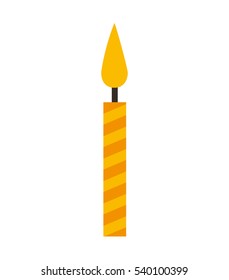 birthday candle isolated icon vector illustration design