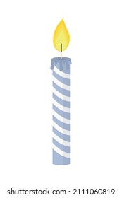 birthday candle light icon flat