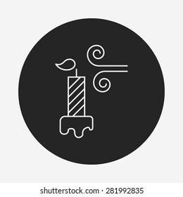 birthday candle line icon