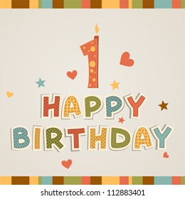 Birthday candle - number one