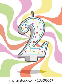birthday candle number two