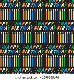Birthday candle pattern for birthday gift wrap