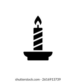 Birthday Candle Single on Holder Icon