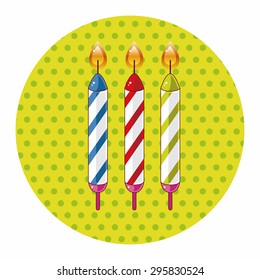 Birthday candle theme elements