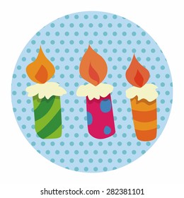 birthday candle theme elements vector,eps
