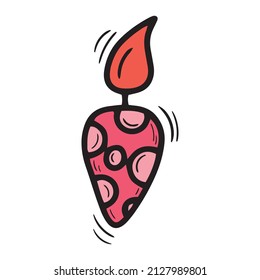 Birthday candle . Vector design illustration. Invitation card, banner. Vector isolated design element. Isolated vector set. Celebrate party.