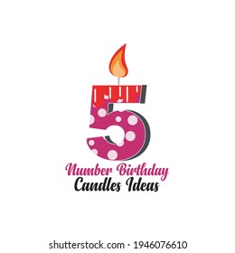 Birthday candle vector design ranging from the numbers 0 to 9 toy car motifs