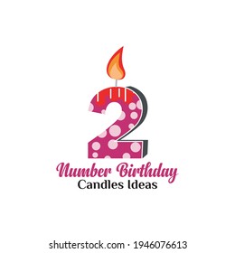 Birthday candle vector design ranging from the numbers 0 to 9 toy car motifs
