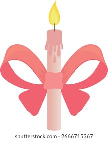 Birthday candle vector graphics file