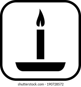 Birthday Candle Vector Icon