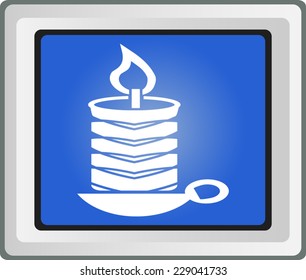 Birthday candle vector icon 