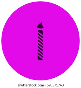 Birthday candle vector  icon