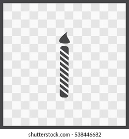 Birthday candle vector icon. Isolated illustration. Business picture.