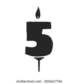 Birthday candle vector icon.Black vector icon isolated on white background birthday candle.