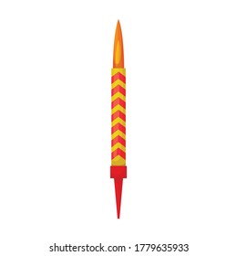 Birthday candle vector icon.Cartoon vector icon isolated on white background birthday candle.