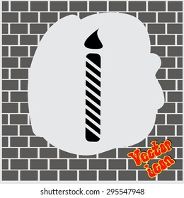 Birthday candle web icon