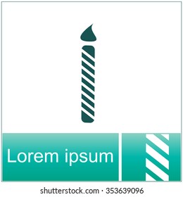Birthday candle web icon