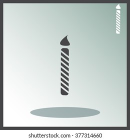 Birthday candle web icon