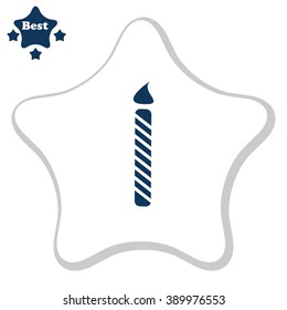 Birthday candle web icon