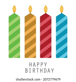 Birthday Candle, white color background