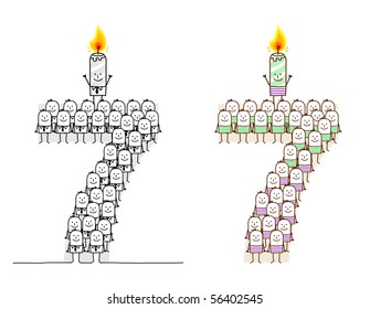 Birthday Candles 7 Stock Vector (Royalty Free) 56402545 | Shutterstock