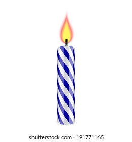 birthday candles in blue and white