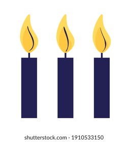 birthday candles fire isolated icon vector illustration design