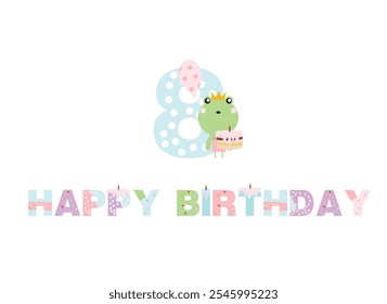 birthday candles, happy birthday, illustration with animals, gifts, cake