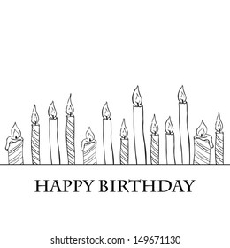 Birthday Candle Sketch Images Stock Photos Vectors Shutterstock