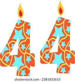 birthday candles with star and number