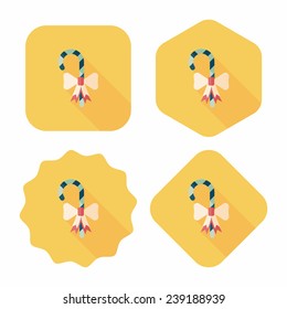 birthday candy flat icon with long shadow, eps10