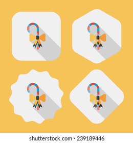 birthday candy flat icon with long shadow, eps10