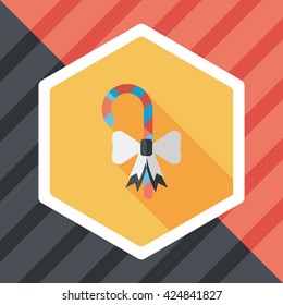 birthday candy flat icon with long shadow,eps10