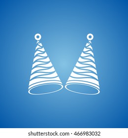 Birthday Cap Icon on blue color. 