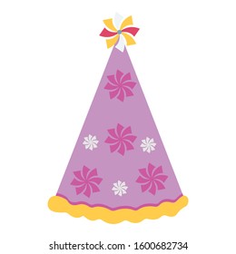 Birthday Cap Vector icon which can be easily modified or edit
