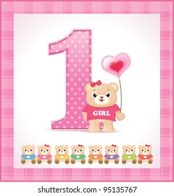 birthday card for baby girl