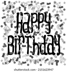 Birthday card background illustration vector