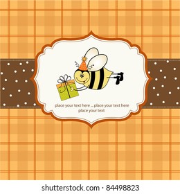 birthday card with bee