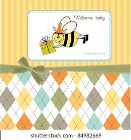 birthday card with bee