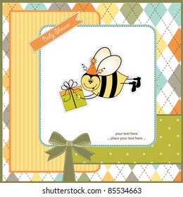 birthday card with bee