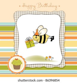 birthday card with bee