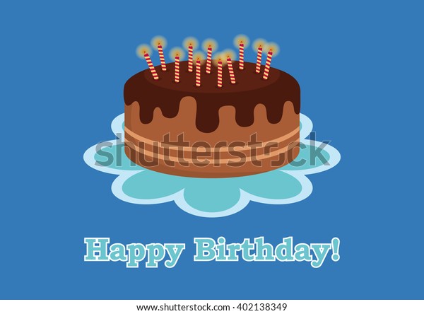 Birthday Card Boy Birthday Cake Kids Stock Vector Royalty Free