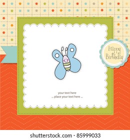 birthday card with butterfly