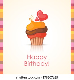 Birthday card with cake