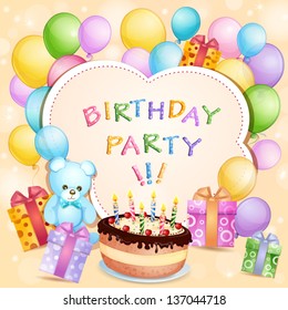 Happy Birthday Cake Vector Design Birthday Stock Vector (Royalty Free ...