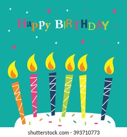 Birthday card with candles design