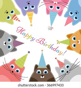 Birthday card with cats