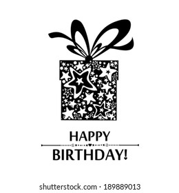 Birthday Card. Celebration background with gift boxes and place for your text. Vector illustration
