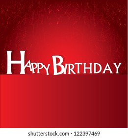 Birthday card ,Celebration red background,Vector