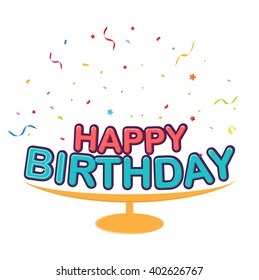 Birthday card with colorful confetti